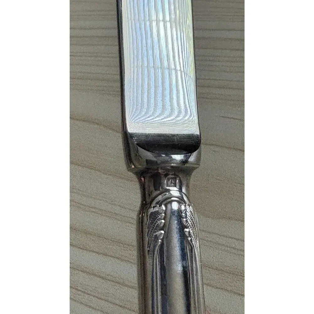 Ercuis France Lauriers Dinner Knife 8.5” Silver Plate Flatware Replacement VTG
